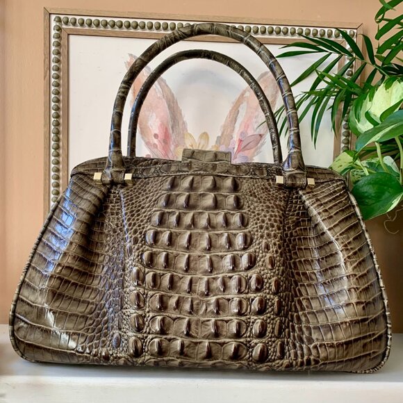 HTF Brahmin Laura satchel EUC - Picture 2 of 9